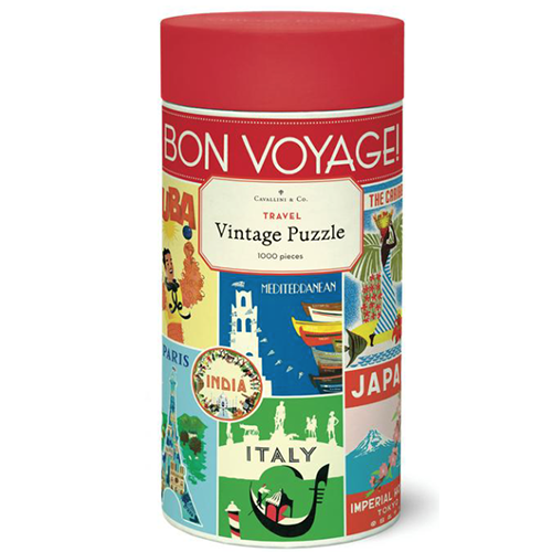 Cavallini Travel 1000 Piece Puzzle