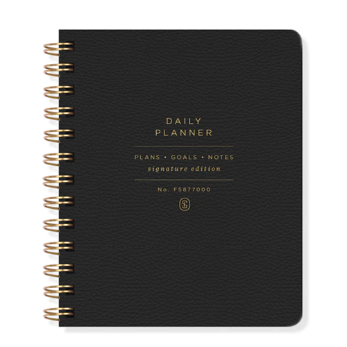 Planificateur Quotidien Noir à Franges