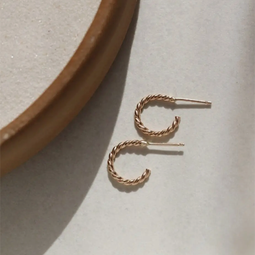 Boucles d'oreilles en spirale à jetons