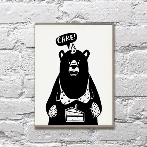 Bear Cake Card