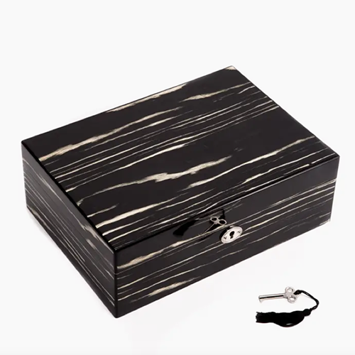 Lacquered  Ebony Jewelry Box
