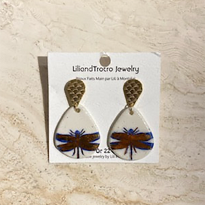 Lili & Trotro Dragonfly Drop Earrings