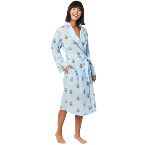 Cat's Pajamas Queen Bee Luxe Pima Shawl Collar Robe