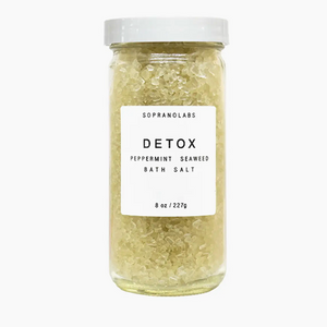 Sel de bain détox à la menthe poivrée
