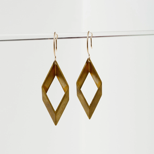 Larissa Loden Open Brass Earrings