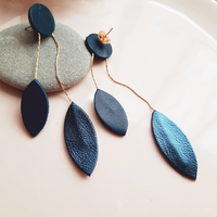 Boucles d'oreilles Cocotte Bleu Pétrole