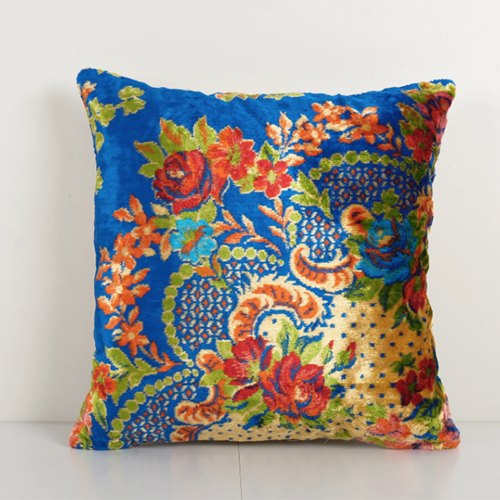 Vintage Velvet Floral Pillow