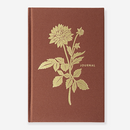 Journal en lin roux relié