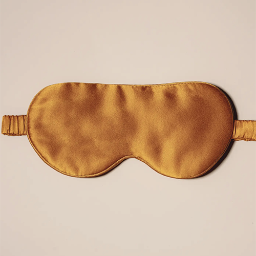 Burnt Orange Silk Eye Mask