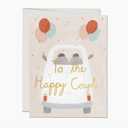 Away They Go Wedding Card