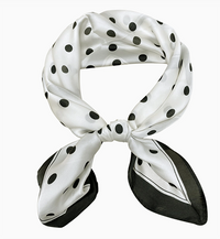 Satin Scarf Cream Dots