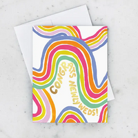 Carte pour jeunes mariés Groovy
