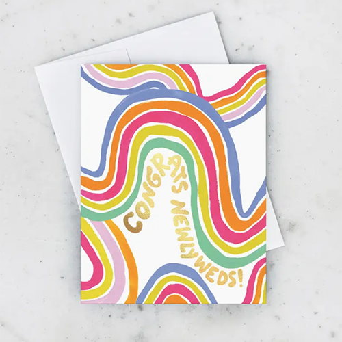 Carte pour jeunes mariés Groovy