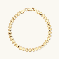 Leah Alexandra Herringheart Bracelet Gold Vermeil