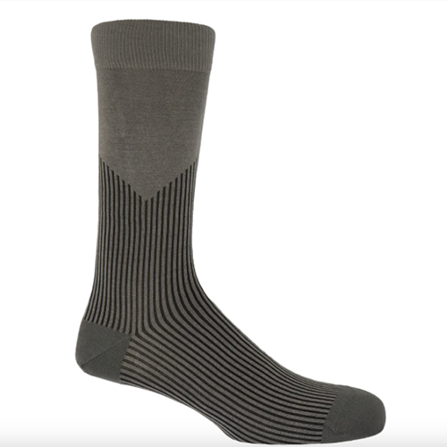 Peper Harow Men's V-Stripe  Sock Grey