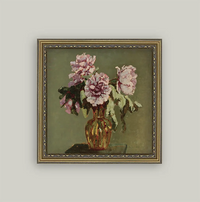 Peonies & Small Yellow Vase