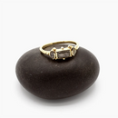 Brass Triple Labradorite Ring