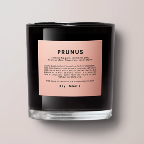 Boy Smells Prunus Candle