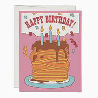 Carte d'anniversaire en forme de pancake