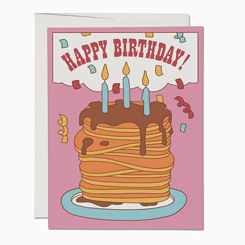 Carte d'anniversaire en forme de pancake