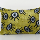 Coussin Ikat Œil Jaune