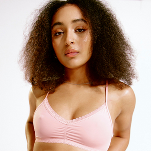 Blush Micro Lace Trim Bralette Desert Rose