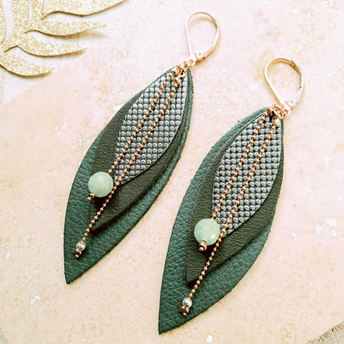 Boucles d'oreilles Pop Vert De Gris