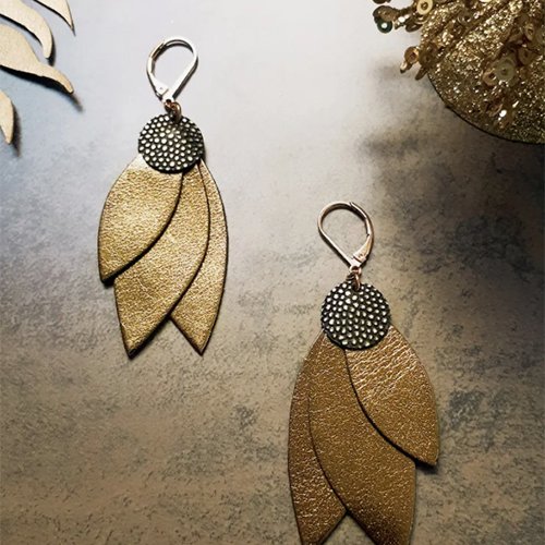 Boucles d'oreilles Celeste Olive
