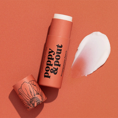 Poppy & Pout Lip Balm Pomegranate Peach
