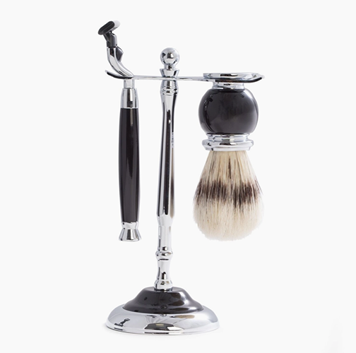 Black Enamel Shave Set