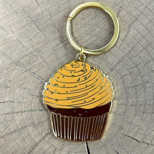 Toffee Nut Cupcake Keychain