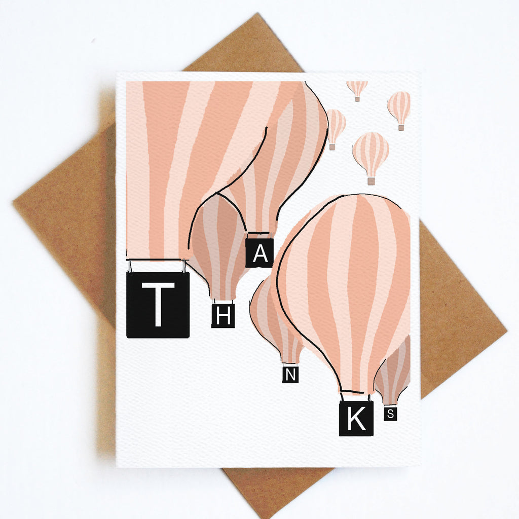 Card Thanks Balloons