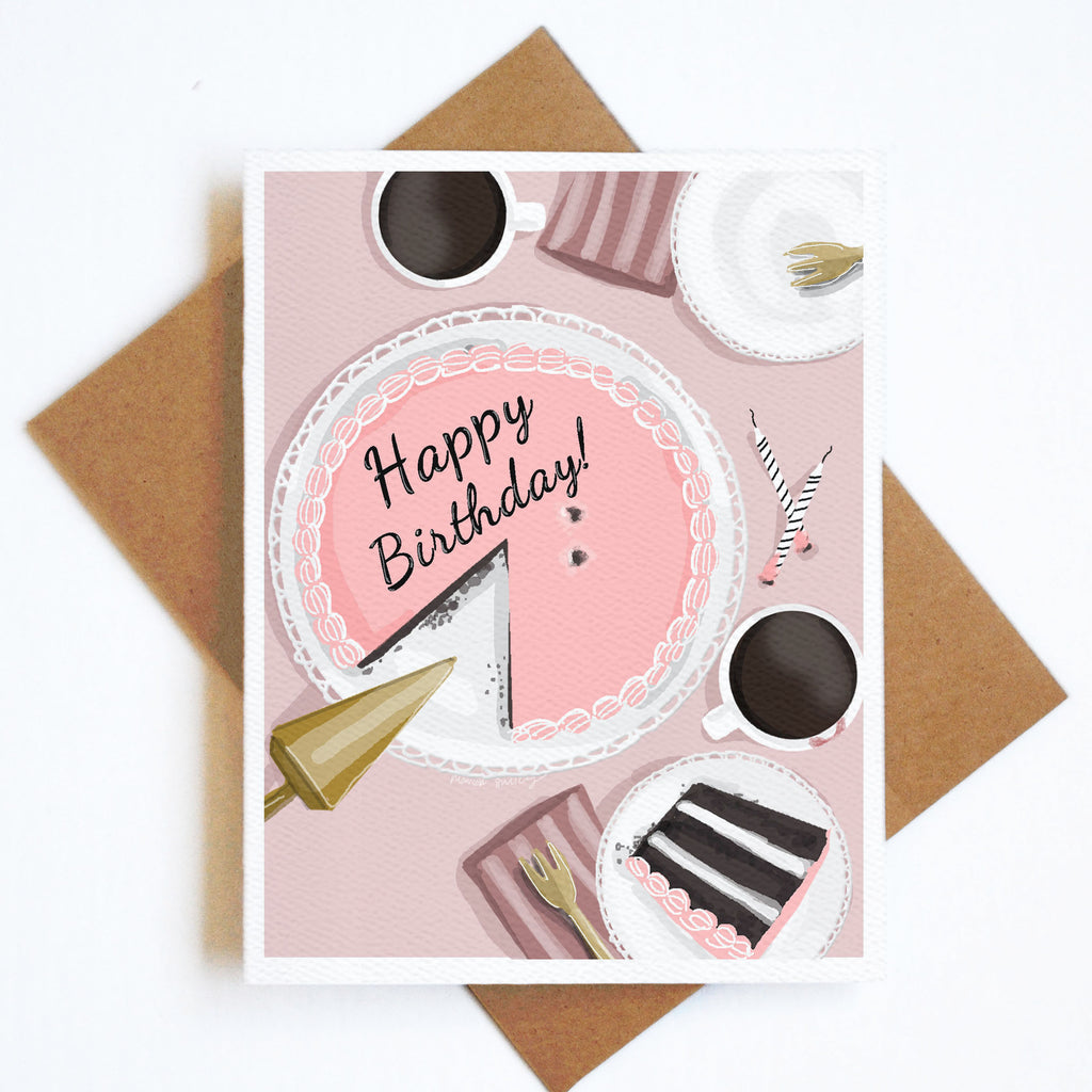 Card Happy Birthday Cake