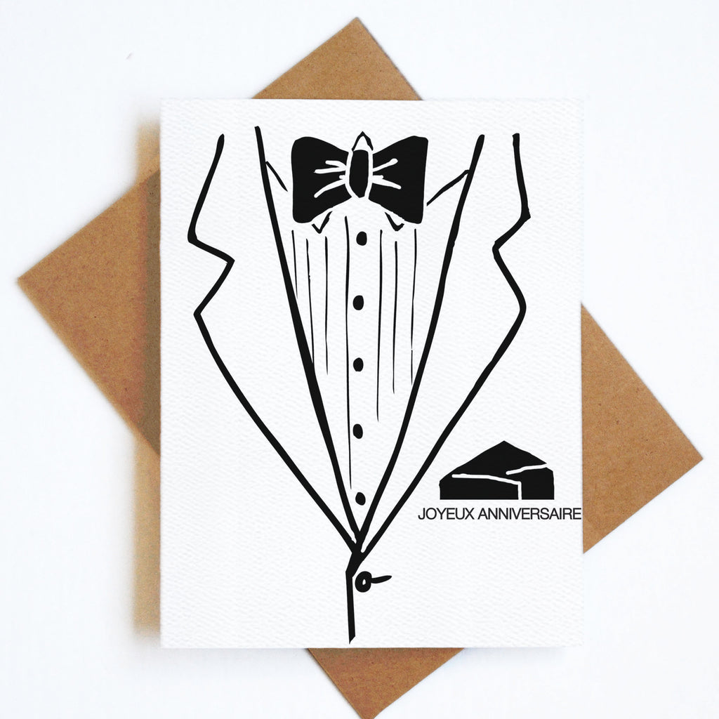 Card Joyeux Anniversaire Tuxedo