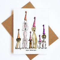 Carte Joyeux Anniversaire Chiens