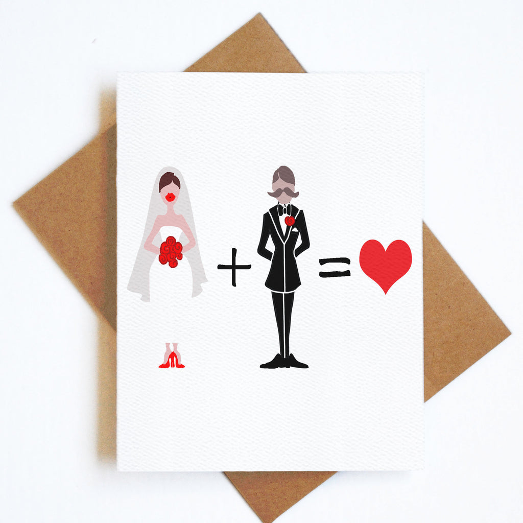 Card Bride Groom