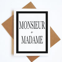 Carte Monsieur + Madame