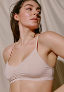 Blush Micro Lace Trim Bralette Nude