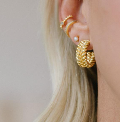 Leah Alexandra Braided Hoops