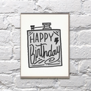 Card Birthday Flask