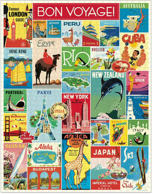 Cavallini Travel 1000 piece puzzle