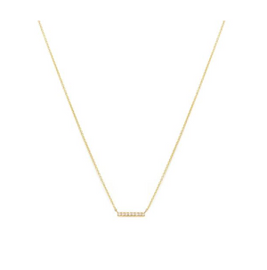 Leah Alexandra Pave Bar Necklace CZ