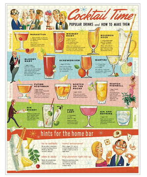 Cavallini Cocktails 1000 Piece Puzzle