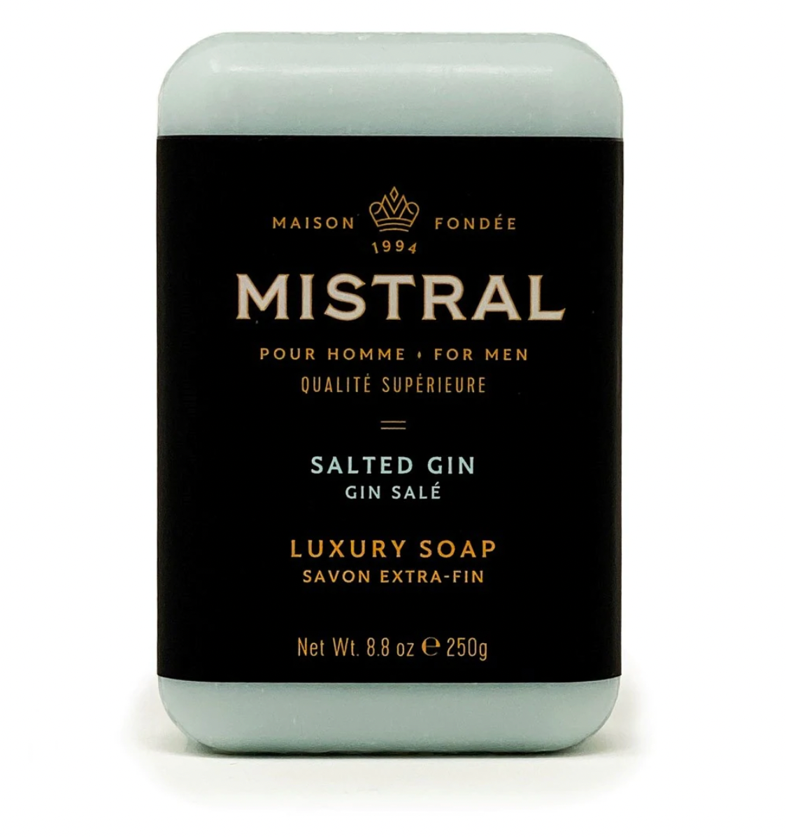 Savon au gin salé pour homme Mistral