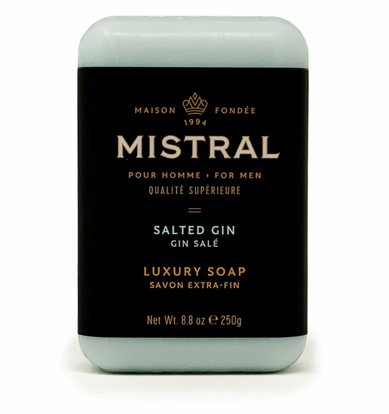Savon au gin salé pour homme Mistral