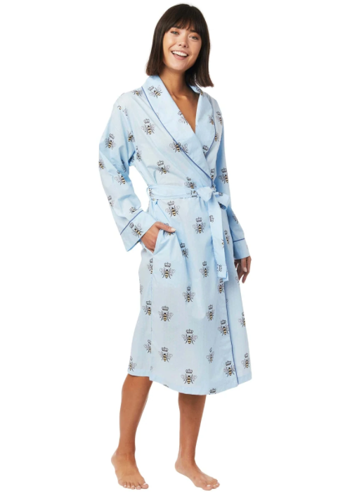Peignoir de luxe en Pima Queen Bee à col châle de Cat's Pajamas