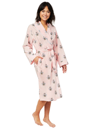 Cat's Pajamas Queen Bee Luxe Pima Shawl Collar Robe