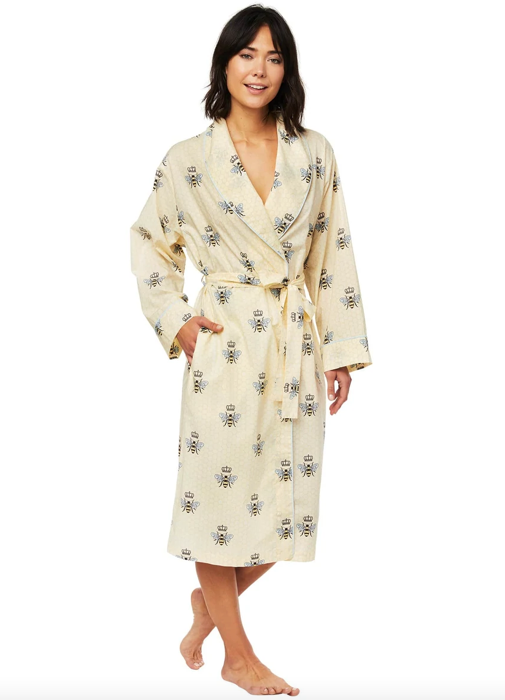 Cat's Pajamas Queen Bee Luxe Pima Shawl Collar Robe