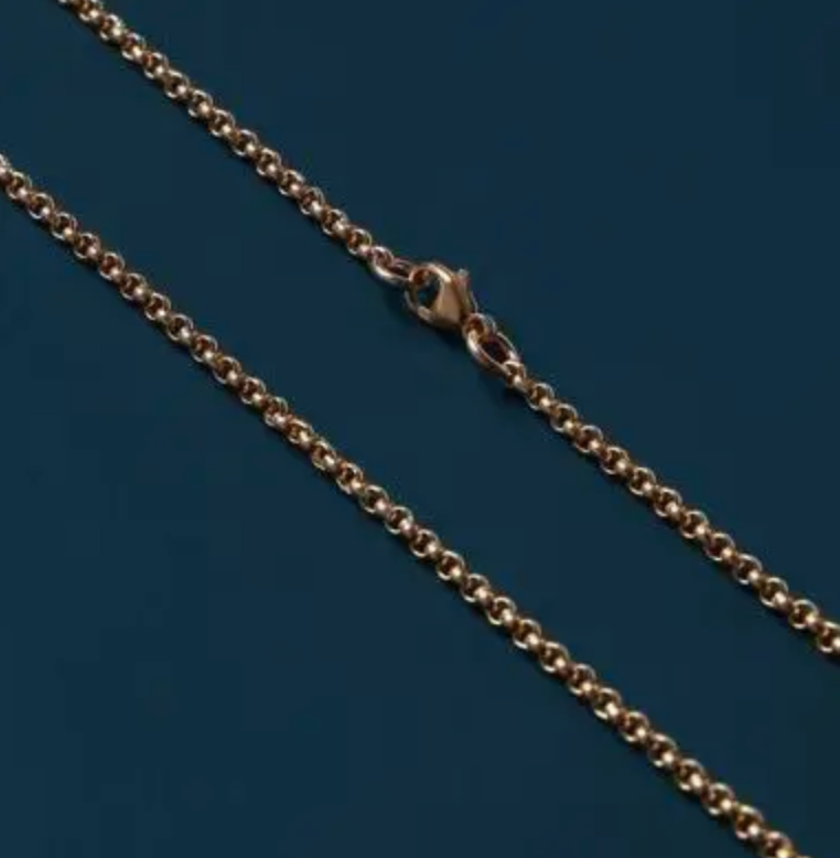 Chaîne Rolo en or 14 carats pour homme